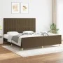 Bed frame with brown fabric headboard 180x200 cm by , Beds and slatted bases - Ref: Foro24-3125238, Price: 216,26 €, Discount: %