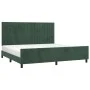 Dark green velvet bed frame with headboard 200x200 cm by , Beds and slatted bases - Ref: Foro24-3125900, Price: 253,87 €, Dis...