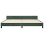 Dark green velvet bed frame with headboard 200x200 cm by , Beds and slatted bases - Ref: Foro24-3125900, Price: 253,87 €, Dis...