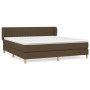 Cama box spring con colchón tela marrón oscuro 160x200 cm de , Camas y somieres - Ref: Foro24-3126976, Precio: 492,13 €, Desc...