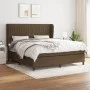 Box spring bed with dark brown fabric mattress 180x200 cm by , Beds and slatted bases - Ref: Foro24-3128144, Price: 599,59 €,...