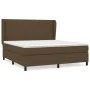 Box spring bed with dark brown fabric mattress 180x200 cm by , Beds and slatted bases - Ref: Foro24-3128144, Price: 599,59 €,...