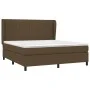 Box spring bed with dark brown fabric mattress 180x200 cm by , Beds and slatted bases - Ref: Foro24-3128144, Price: 599,59 €,...