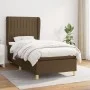 Box spring bed with dark brown fabric mattress 90x200 cm by , Beds and slatted bases - Ref: Foro24-3128656, Price: 328,01 €, ...