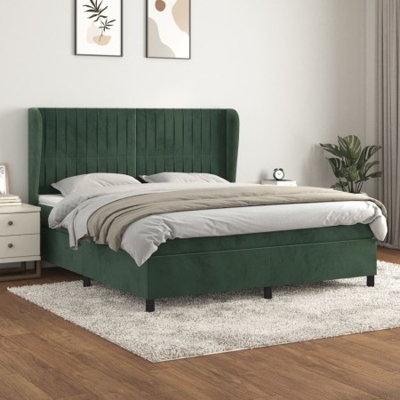Boxspringbett mit dunkelgrüner Samtmatratze 180x200 cm von , Betten und Lattenroste - Ref: Foro24-3129348, Preis: 683,61 €, R...