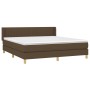 Box spring bed with dark brown fabric mattress 180x200 cm by , Beds and slatted bases - Ref: Foro24-3130452, Price: 542,62 €,...