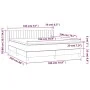 Box spring bed with dark brown fabric mattress 180x200 cm by , Beds and slatted bases - Ref: Foro24-3130452, Price: 530,45 €,...