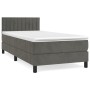 Box spring bed with dark gray velvet mattress 80x200 cm by , Beds and slatted bases - Ref: Foro24-3141390, Price: 274,51 €, D...