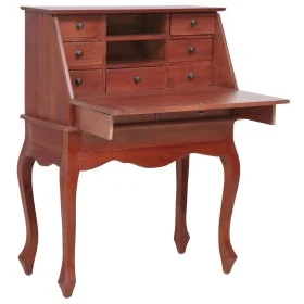 Sekretärschreibtisch aus massivem braunem Mahagoniholz, 78 x 42 x 103 cm von , Schreibtische - Ref: Foro24-283841, Preis: 375...