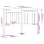 Bettkopfteil aus massivem Kiefernholz, 146 x 4 x 100 cm von , Kopf- und Fußteile - Ref: Foro24-814089, Preis: 60,15 €, Rabatt: %