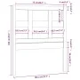 Bettkopfteil aus massivem weißem Kiefernholz, 80,5 x 4 x 100 cm von , Kopf- und Fußteile - Ref: Foro24-818896, Preis: 32,16 €...