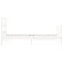 Single bed frame with white solid wood headboard by , Beds and slatted bases - Ref: Foro24-3192972, Price: 107,68 €, Discount: %