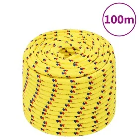 Yellow polypropylene boat rope 12 mm 100 m by , Ropes and metal cords - Ref: Foro24-152619, Price: 54,15 €, Discount: %