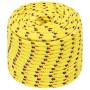 Yellow polypropylene boat rope 12 mm 100 m by , Ropes and metal cords - Ref: Foro24-152619, Price: 51,11 €, Discount: %