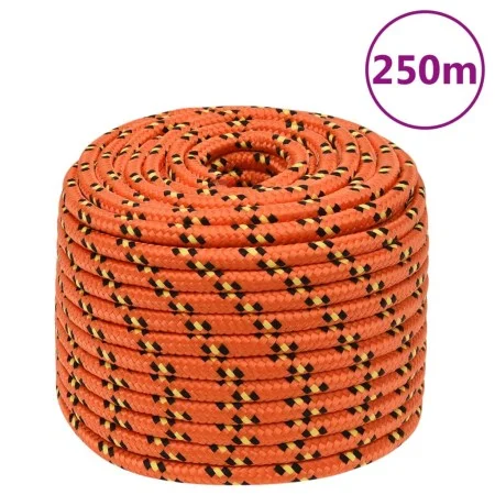 Orange polypropylene boat rope 12 mm 250 m by , Ropes and metal cords - Ref: Foro24-152673, Price: 116,72 €, Discount: %