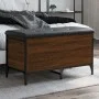 Brown oak engineered wood storage bench 82x42x45 cm by , Benches for halls and storage - Ref: Foro24-835146, Price: 77,03 €, ...