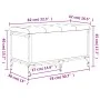 Brown oak engineered wood storage bench 82x42x45 cm by , Benches for halls and storage - Ref: Foro24-835146, Price: 77,03 €, ...