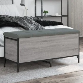 Sonoma gray engineering wood storage bench 102x42x45 cm by , Benches for halls and storage - Ref: Foro24-835150, Price: 86,84...