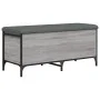Sonoma gray engineering wood storage bench 102x42x45 cm by , Benches for halls and storage - Ref: Foro24-835150, Price: 86,84...