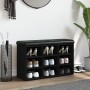 Schwarze Schuhbank aus Holzwerkstoff, 82 x 32 x 50 cm von , Bänke für Hallen und Lager - Ref: Foro24-835104, Preis: 70,30 €, ...