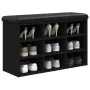 Black engineered wood shoe bench 82x32x50 cm by , Benches for halls and storage - Ref: Foro24-835104, Price: 70,06 €, Discoun...