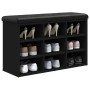 Schwarze Schuhbank aus Holzwerkstoff, 82 x 32 x 50 cm von , Bänke für Hallen und Lager - Ref: Foro24-835104, Preis: 70,30 €, ...
