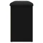 Black engineered wood shoe bench 82x32x50 cm by , Benches for halls and storage - Ref: Foro24-835104, Price: 70,06 €, Discoun...