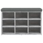 Betongraue Schuhbank aus Holzwerkstoff, 82 x 32 x 50 cm von , Bänke für Hallen und Lager - Ref: Foro24-835106, Preis: 64,43 €...