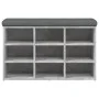 Concrete gray engineered wood shoe bench 82x32x50 cm by , Benches for halls and storage - Ref: Foro24-835106, Price: 63,60 €,...