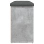 Betongraue Schuhbank aus Holzwerkstoff, 82 x 32 x 50 cm von , Bänke für Hallen und Lager - Ref: Foro24-835106, Preis: 64,43 €...