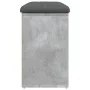 Concrete gray engineered wood shoe bench 82x32x50 cm by , Benches for halls and storage - Ref: Foro24-835106, Price: 63,60 €,...