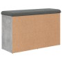 Betongraue Schuhbank aus Holzwerkstoff, 82 x 32 x 50 cm von , Bänke für Hallen und Lager - Ref: Foro24-835106, Preis: 64,43 €...
