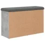Concrete gray engineered wood shoe bench 82x32x50 cm by , Benches for halls and storage - Ref: Foro24-835106, Price: 63,60 €,...