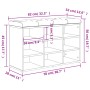 Banco zapatero madera de ingeniería gris hormigón 82x32x50 cm de , Bancos para recibidores y almacenamiento - Ref: Foro24-835...