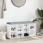 Weiße Schuhbank aus Holzwerkstoff, 102 x 32 x 50 cm von , Bänke für Hallen und Lager - Ref: Foro24-835110, Preis: 73,04 €, Ra...