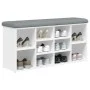 Weiße Schuhbank aus Holzwerkstoff, 102 x 32 x 50 cm von , Bänke für Hallen und Lager - Ref: Foro24-835110, Preis: 73,04 €, Ra...