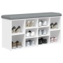 Weiße Schuhbank aus Holzwerkstoff, 102 x 32 x 50 cm von , Bänke für Hallen und Lager - Ref: Foro24-835110, Preis: 73,80 €, Ra...