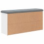 Weiße Schuhbank aus Holzwerkstoff, 102 x 32 x 50 cm von , Bänke für Hallen und Lager - Ref: Foro24-835110, Preis: 73,80 €, Ra...