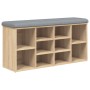 Schuhbank aus Holzwerkstoff Sonoma-Eiche 102x32x50 cm von , Bänke für Hallen und Lager - Ref: Foro24-835112, Preis: 77,11 €, ...