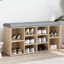 Schuhbank aus Holzwerkstoff Sonoma-Eiche 102x32x50 cm von , Bänke für Hallen und Lager - Ref: Foro24-835112, Preis: 77,11 €, ...