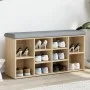 Shoe bench engineered wood Sonoma oak 102x32x50 cm by , Benches for halls and storage - Ref: Foro24-835112, Price: 75,89 €, D...