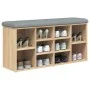 Schuhbank aus Holzwerkstoff Sonoma-Eiche 102x32x50 cm von , Bänke für Hallen und Lager - Ref: Foro24-835112, Preis: 75,89 €, ...