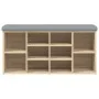 Shoe bench engineered wood Sonoma oak 102x32x50 cm by , Benches for halls and storage - Ref: Foro24-835112, Price: 75,89 €, D...