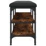 Shoe bench engineered wood smoked oak 82x32x47 cm by , Benches for halls and storage - Ref: Foro24-835159, Price: 56,62 €, Di...
