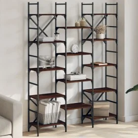 Brown oak engineered wood shelf 127.5x28.5x172.5cm by , Bookcases and shelves - Ref: Foro24-838872, Price: 109,53 €, Discount: %