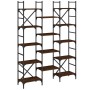 Brown oak engineered wood shelf 127.5x28.5x172.5cm by , Bookcases and shelves - Ref: Foro24-838872, Price: 110,90 €, Discount: %