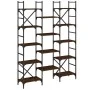 Brown oak engineered wood shelf 127.5x28.5x172.5cm by , Bookcases and shelves - Ref: Foro24-838872, Price: 109,53 €, Discount: %