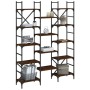 Regal aus braunem Eichenholzwerkstoff, 127,5 x 28,5 x 172,5 cm von , Bücherregale und Regale - Ref: Foro24-838872, Preis: 110...