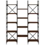Regal aus braunem Eichenholzwerkstoff, 127,5 x 28,5 x 172,5 cm von , Bücherregale und Regale - Ref: Foro24-838872, Preis: 110...