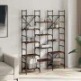 Engineered wood shelf smoked oak 127.5x28.5x172.5 cm by , Bookcases and shelves - Ref: Foro24-838870, Price: 116,57 €, Discou...